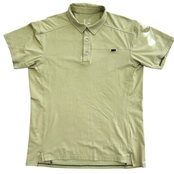 ARC'TERYX CAPTIVE Polo Shirt Men LARGE Performance Stretch Hiking Golf‎ EUC - Picture 1 of 9